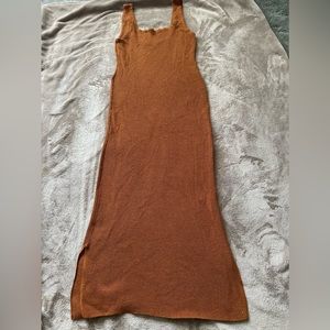 Small burnt orange h&m midi dress size small